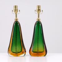 Pair of Seguso Vetri D'Arte SOMMERSO Lamps - Sold for $1,792 on 11-15-2025 (Lot 390).jpg